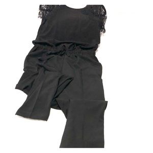 Loft black lace sleeve jumper